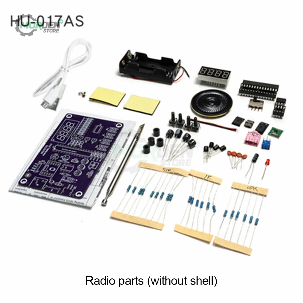 RDA5807 TDA2822 HU-017A RDA5807S Radio Kit FM FM Electronic DIY Parts 87-108MHz Board Kit for Electronic Component  Accessories