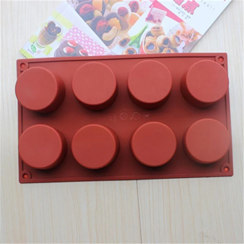 Mold Silicone 8-cylinder Standard Molds Jelly Cake Mid Autumn Festival Pastry Kitchen Essential Accessories Divine Tool Baking