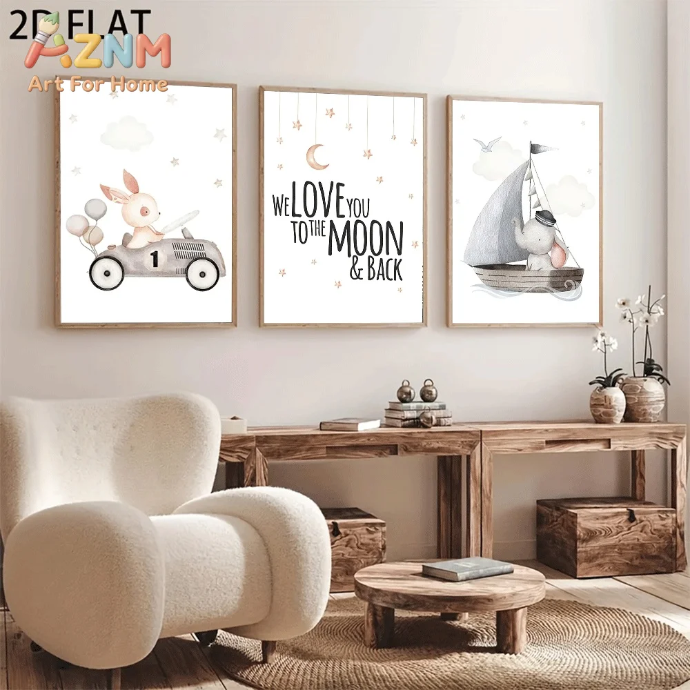 AZNM Lukisan Kanvas Kelinci da - Star Flat Back ulasan dan harga