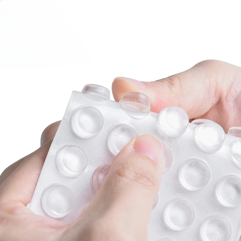 30-80PCS Self Adhesive Silicone Furniture Pads Cabinet Bumpers Rubber Damper Buffer Cushion Protective Furniture Hardware