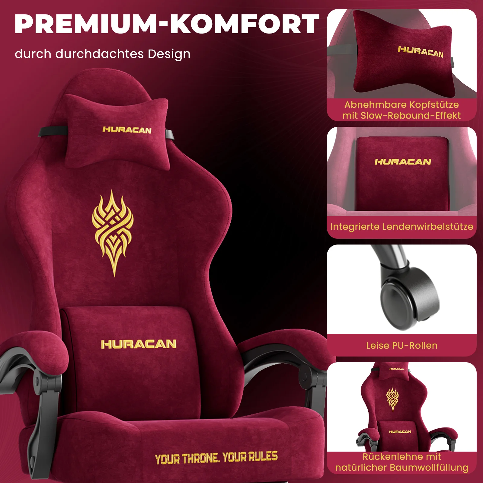 Silla gaming Soontrans, silla gaming ergonómica con función de masaje, silla gaming con reposabrazos ajustables y resorte de gas de 120 mm, asiento de 52 cm de ancho, tejido transpirable