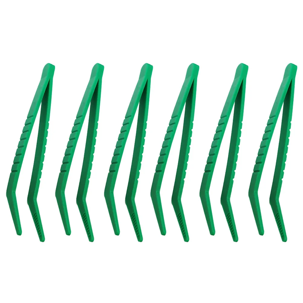 

6Pcs Kids Plastic Tweezers Curved Head Tweezers for Sorting Collecting Insects Crafts Fine Motor Skill Builder