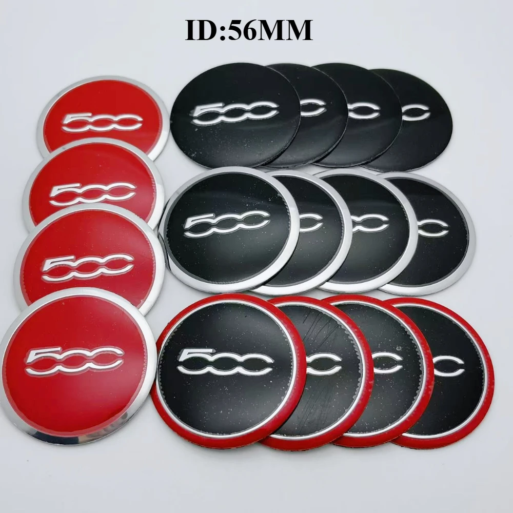 

4 шт./лот 56 мм автомобильный Стайлинг колпаки центральной ступицы колеса колпаки эмблема наклейка для Fiat 500 500C 500E Punto Abarth аксессуары