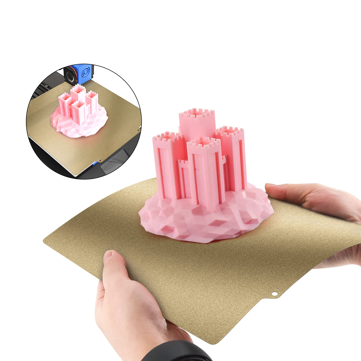 Twotrees-lámina de acero PEI de doble cara para impresora 3D, Base magnética, 220/235/310mm, cama de calor caliente, novedad