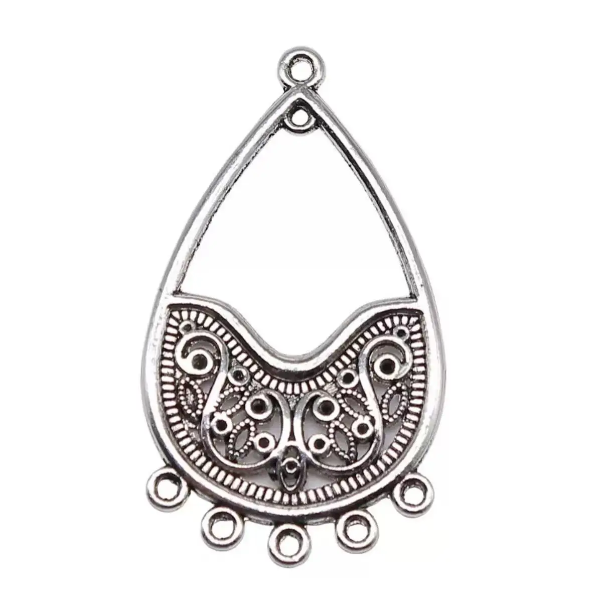 

5pcs 46*26mm Zinc alloy metal drop shaped vintage connector T1173 for DIY findings