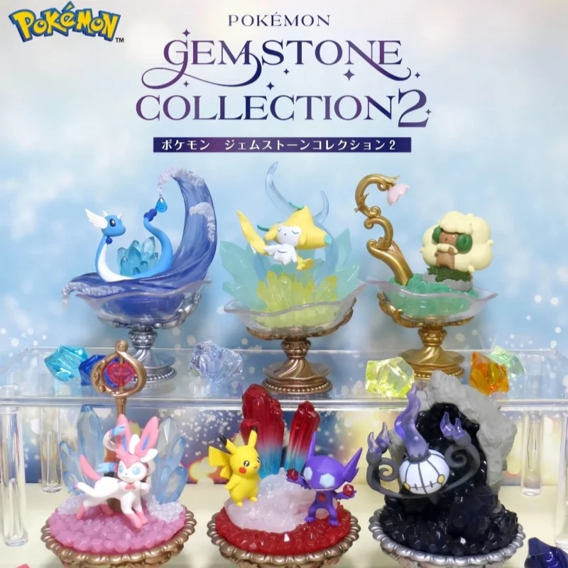 

Pokemon Figure Re-Ment Gem Stone Collection 2 Pikachu And Sableye Sylveon Chandelure Dragonair Whimsicott Jirachi Pvc Toy