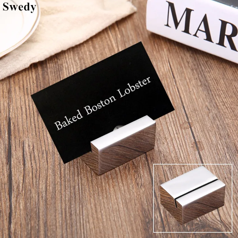 Metal Wedding Sign Holder Stand Table Number Display Stand Menu Photo Picture Holder Base Place Card Holder