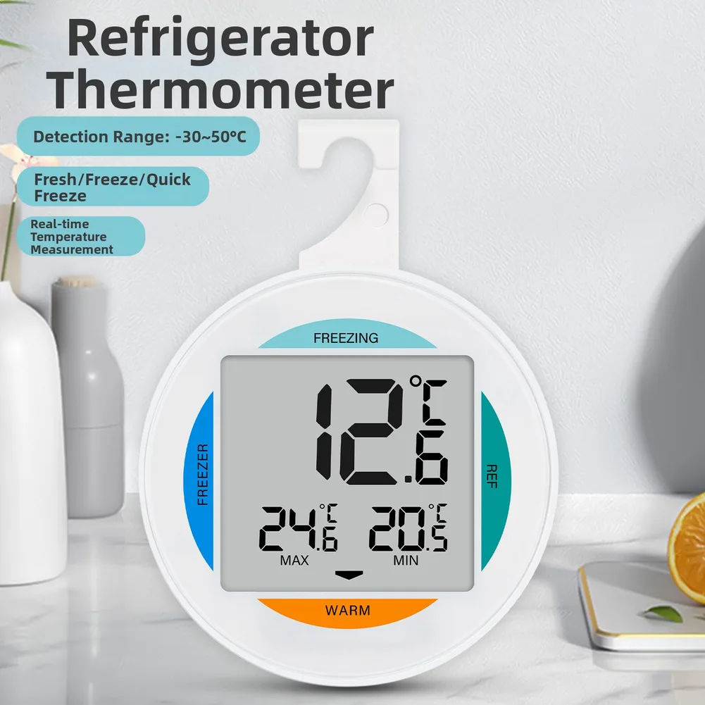 

Цифровой беспроводной термометр для холодильника с защитой IP65, ЖК-дисплеем и подставкой, беспроводной датчик температуры
