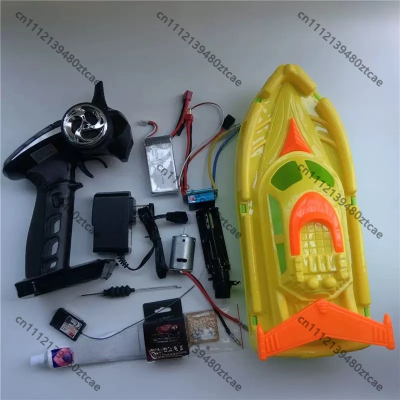 Full Set Accessories for RC Jet Boat Including 2S Battery Boat Hull DIY Assembly Parts Remote Controller