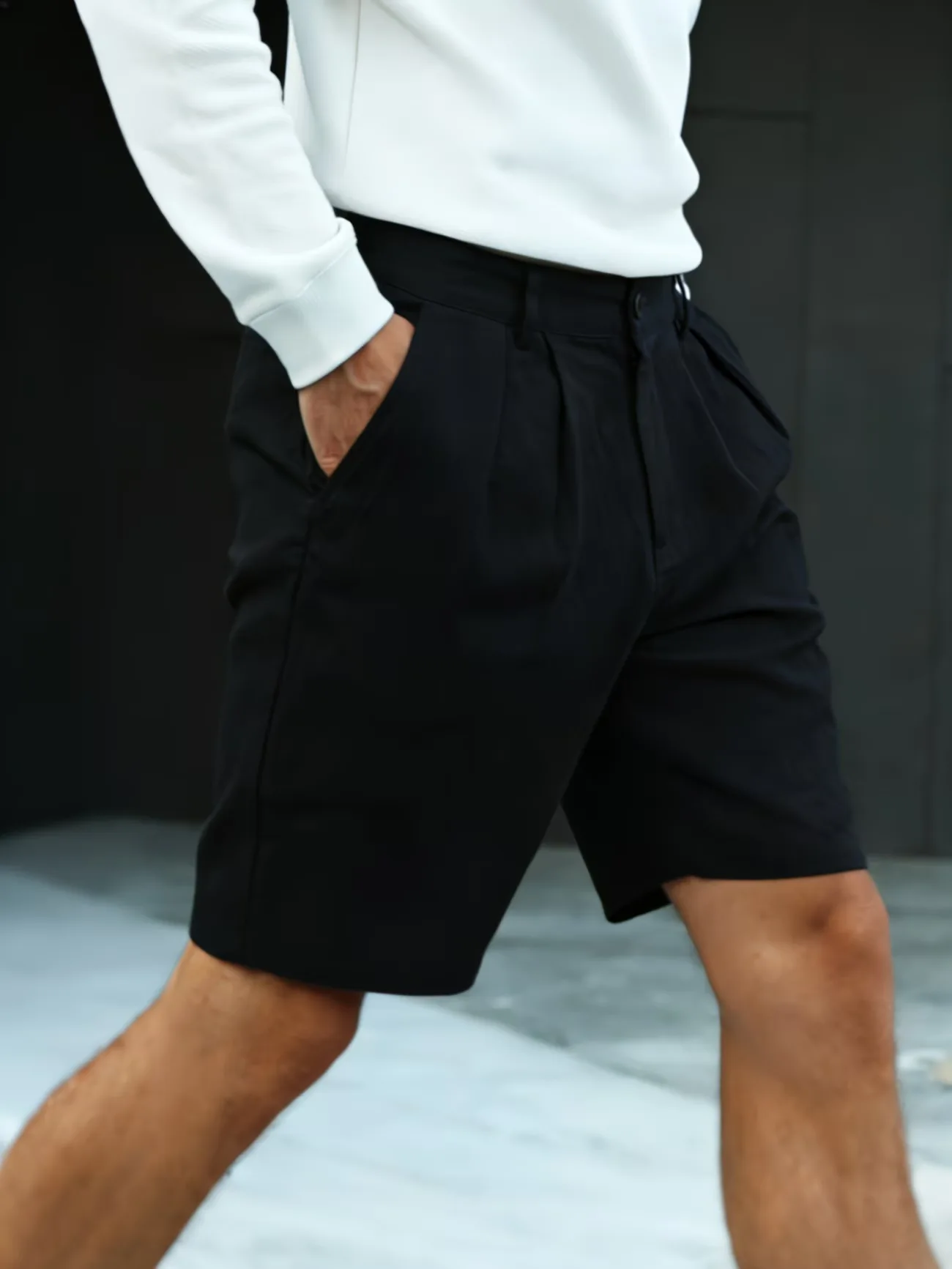 Men's Minimalists Loose Fit Solid Color Pleated Wide Linen Suit Shorts Breathable Casual Shorts Summer Daily Holiday Beach Wear