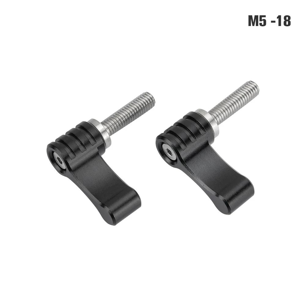 KIMRIG Camera Camcorder M5 Male Threading 15mm18mm Long Rotating Knob Adjustable Thumb Lever Screw With M5 Stainless Steel(2PCS)