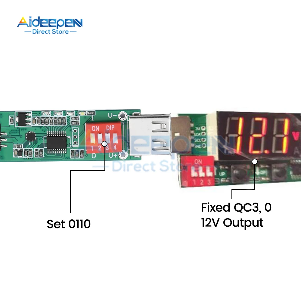 PD/QC2.0 3.0 بروتوكول شحن سريع الخداع الزناد الشيخوخة اختبار مجلس نوع-c ذكر/أنثى 5 فولت 9 فولت 12 فولت 15 فولت 20 فولت مع 4 ضوء مؤشر