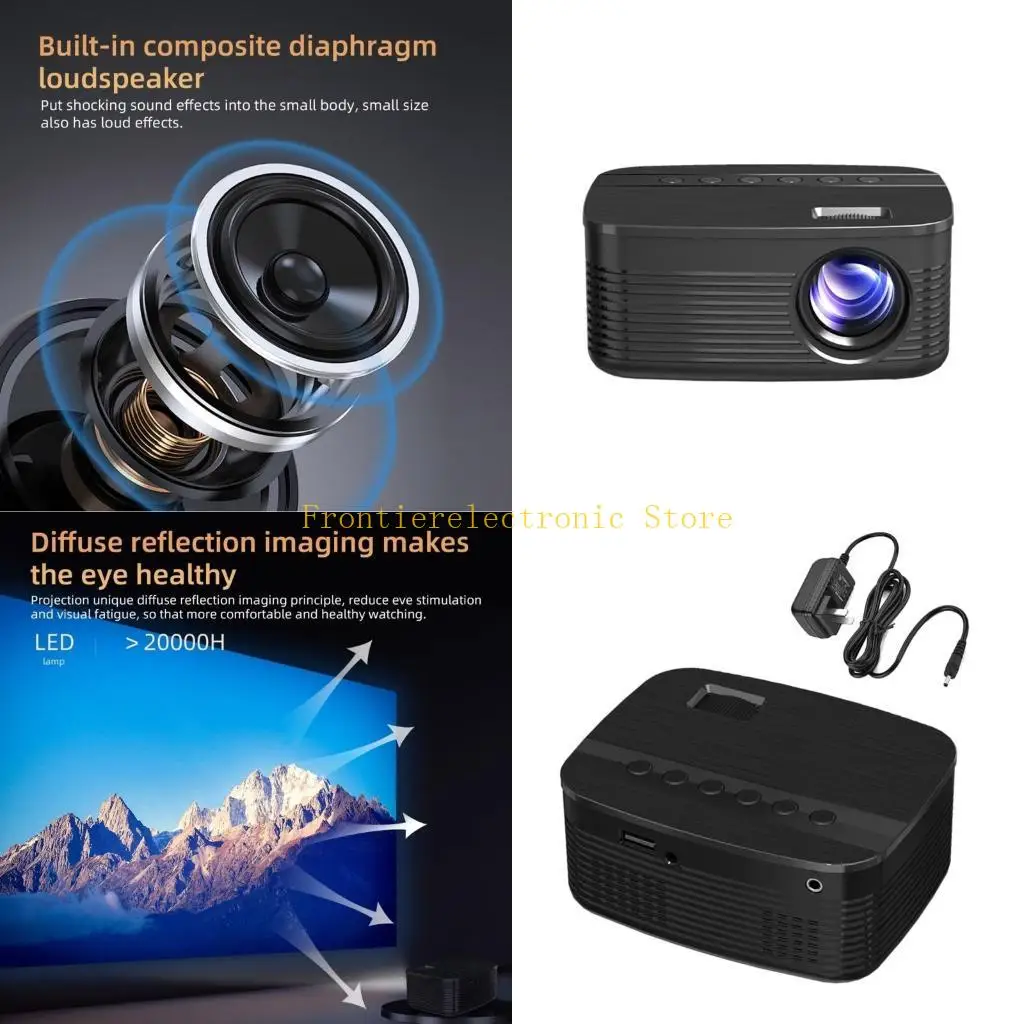 G8DB T11 Projector Multimedia Player 1080P Remote Home Theaters Projection