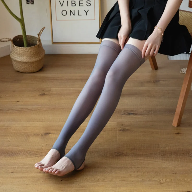 Flight Attendant Cosplay Uniform Velvet Over-the-knee Stockings Women\'s Golf Socks Slimming Thigh Ice Silk Sports Socks