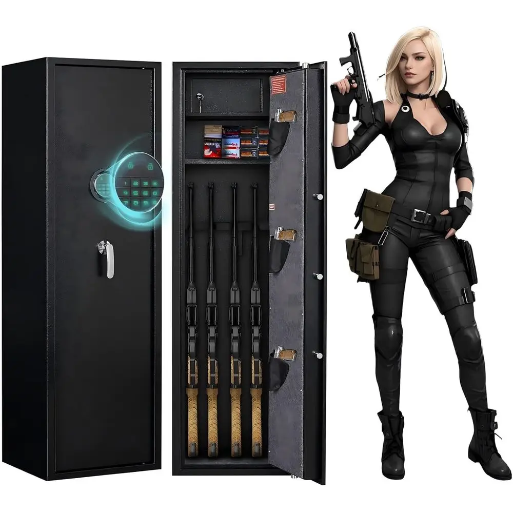 

Сейфы для оружия на 8-12 пистолетов и ружей, с биометрическим замком, для дома, для пистолетов и винтовок, большие сейфы для огнестрельного оружия