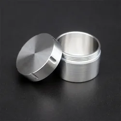 Outdoor Waterproof Pill Box Survival Pill Box Round Titanium Alloy Sealed Capsule Portable Container Tea EDC Storage Tank 10ML