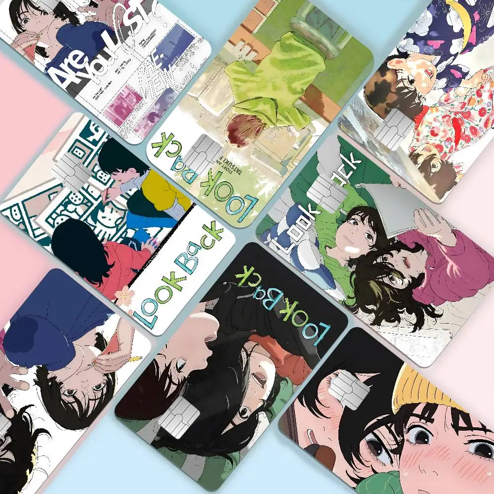 Anime Look Back Anime Cartoon Sticker Film Skin for Credit Card Debit Bank Bus Card