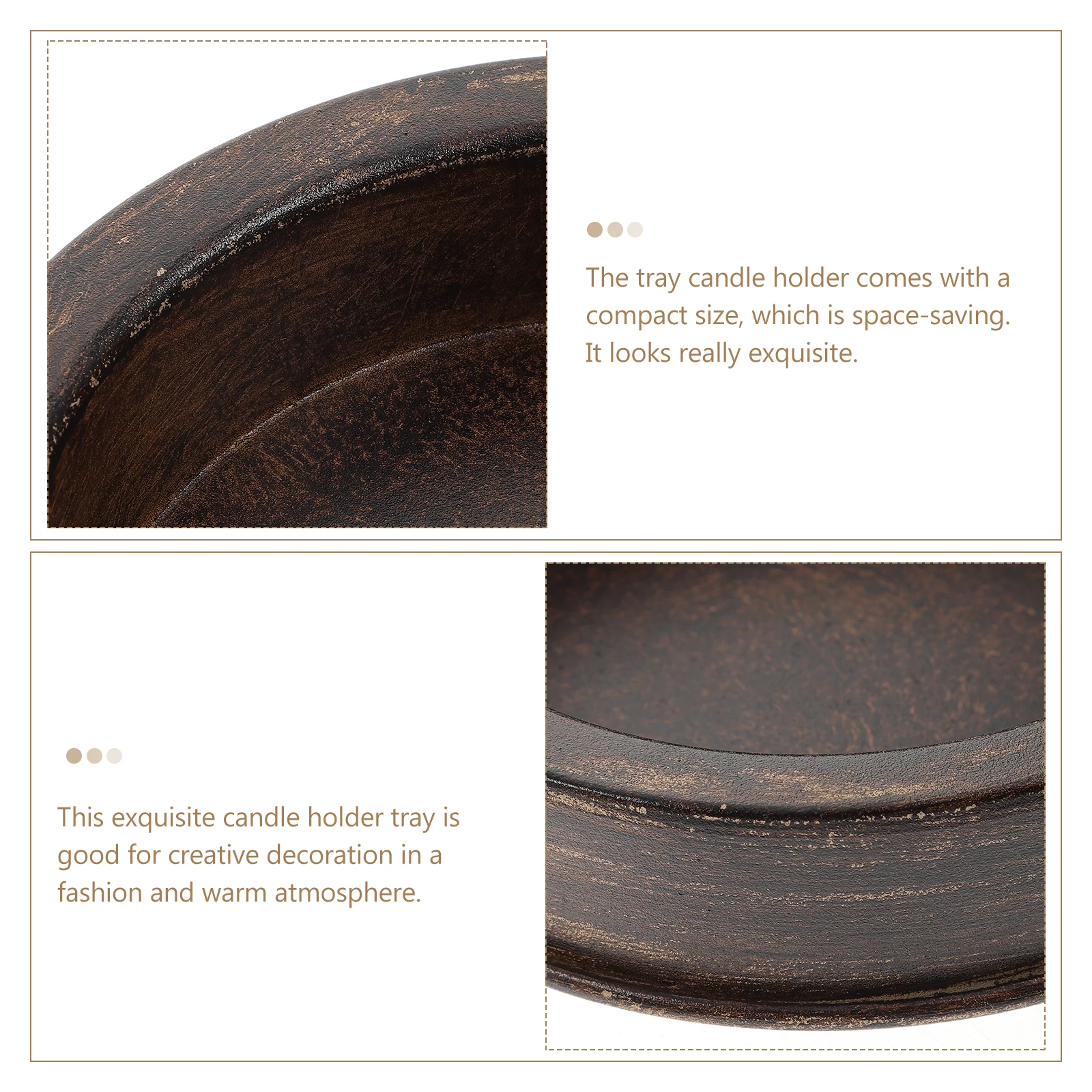 

Iron Holder Exquisite Candles Tray Household Housewarming Gift Candlestick Plate Beautiful