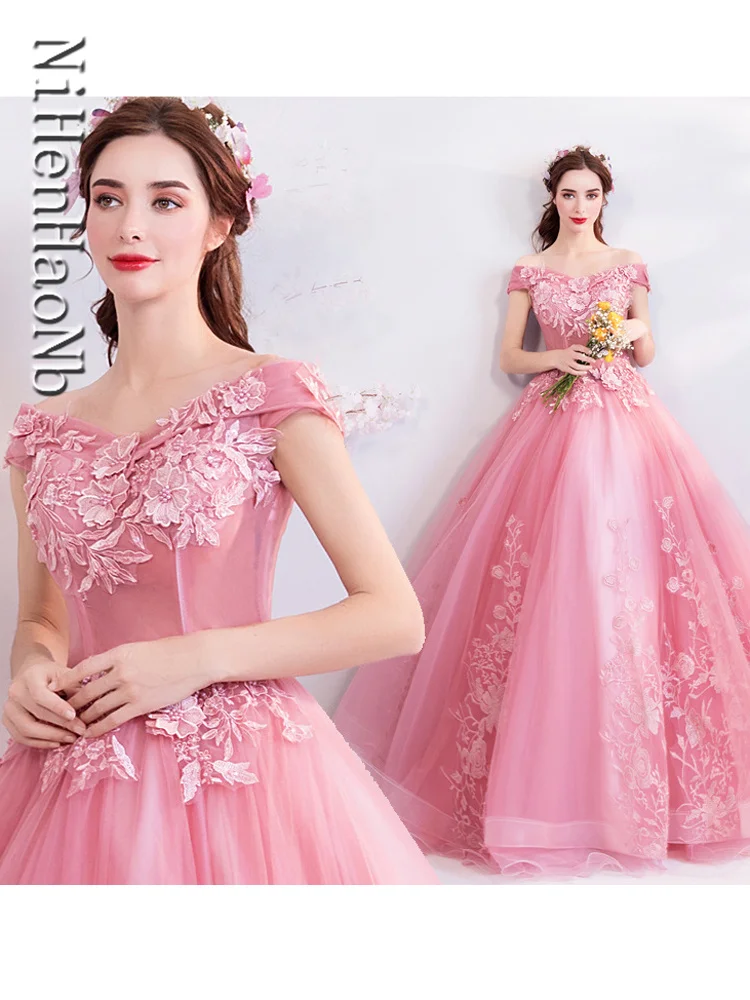 Quinceanera Dresses Sweet Party Prom Dress Luxury Off Shoulder Ball Gown 16 Colors Vestidos Plus Size