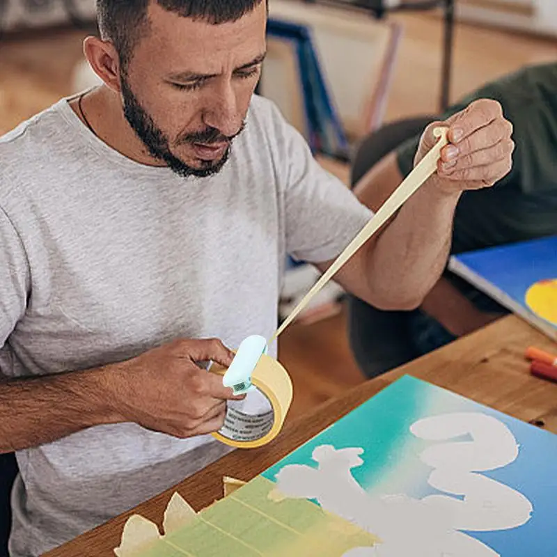 เดสก์ท็อปเครื่องจ่ายเทปสติกเกอร์ Disp Dispenser สแตนเลสฟันเลื่อย Quick ห่อมือ Tearable เทปตัดคลิปฐานที่มั่นคง