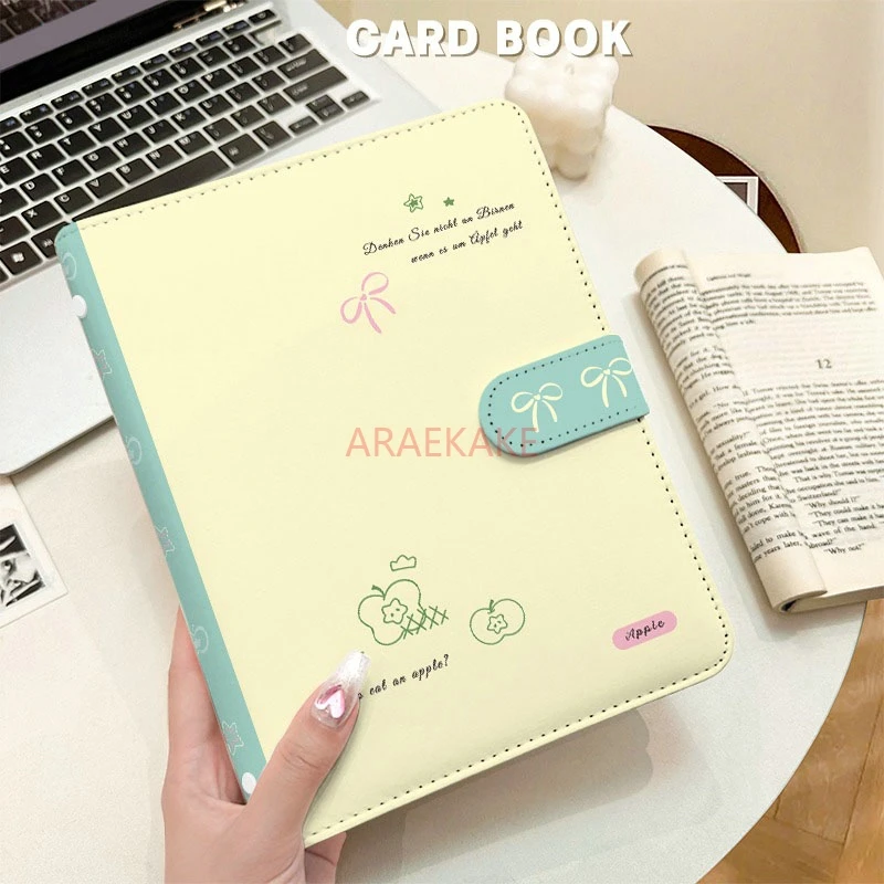 1PCS Line Apple Storage Book 3-inch Four Grid Double sided Visible Polaroid Love Bean Small Card Collection Book