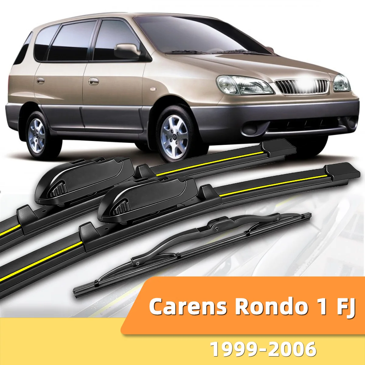 Geeignet für KIA Carens Rondo 1 FJ 1999–2006. Scheibenwischer vorne und hinten, langlebiges Zubehör für Autoscheiben 2001 2003