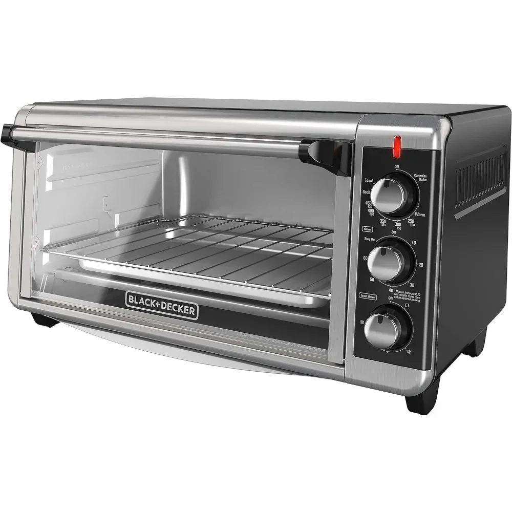 

tt Slice Extra Wide Convection Countertop Toaster Oven, Includes Bake Pan, Broil Rack & Toasting Rack