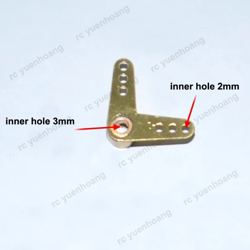 5PCS Inner Hole Dia 3mm Steering Rocker Arm Brass Tin Soldering Parts for RC Simulation Ship Model Boat Servo Rudder Arms