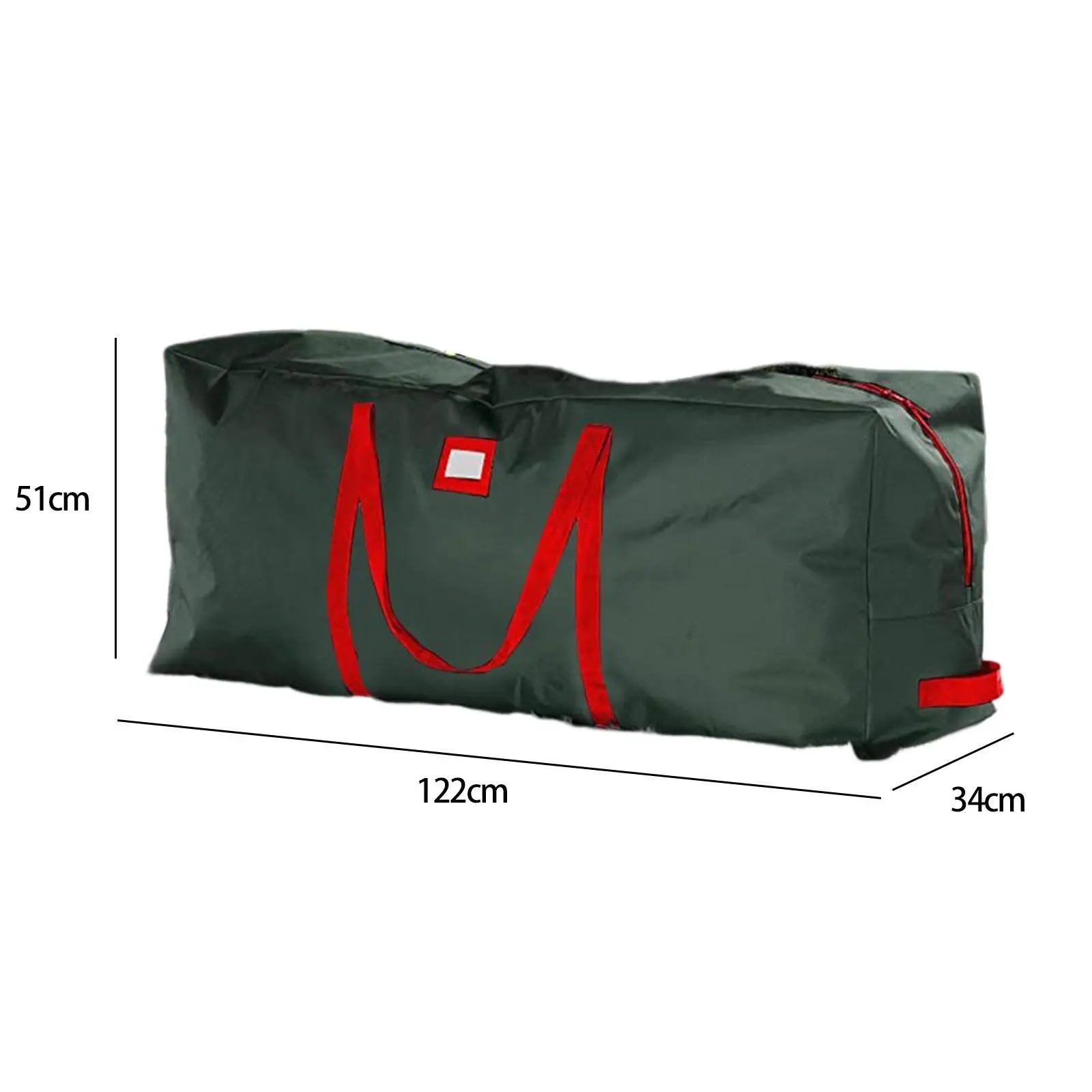 特大クリスマスツリー収納袋 デュアルハンドル 移動用品用 レッド 122x34x51cm