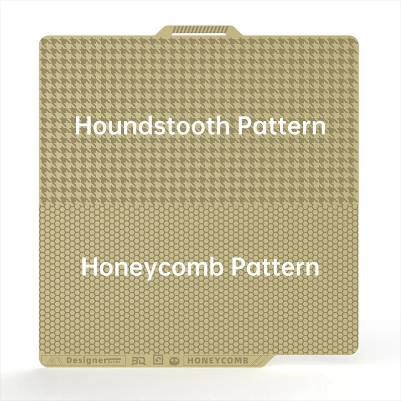 AU61-BIQU Panda Buildplate Designer Series Dual-Textured 3D Printing Build Plate Honeycomb & Houndstooth For Bambu X1/P1/A1 Prin - Image 3