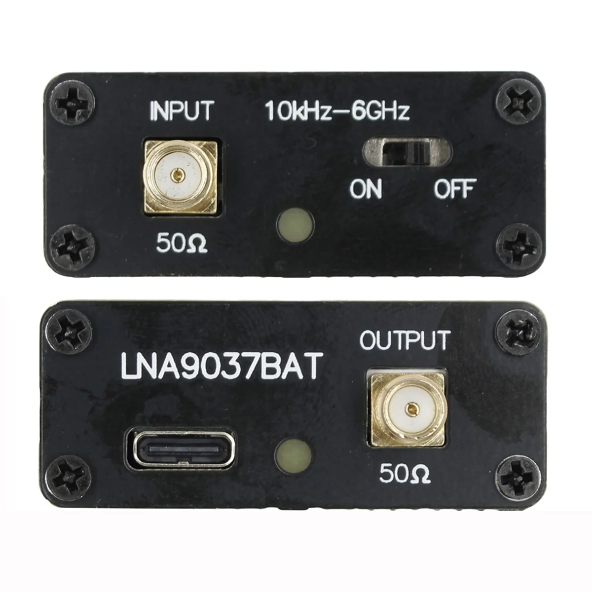 Amplificador de señal de banda completa de 100K-6GHz, amplificador de bajo ruido, módulo amplificador de RF 9037BAT-LNA para Radio Definida por