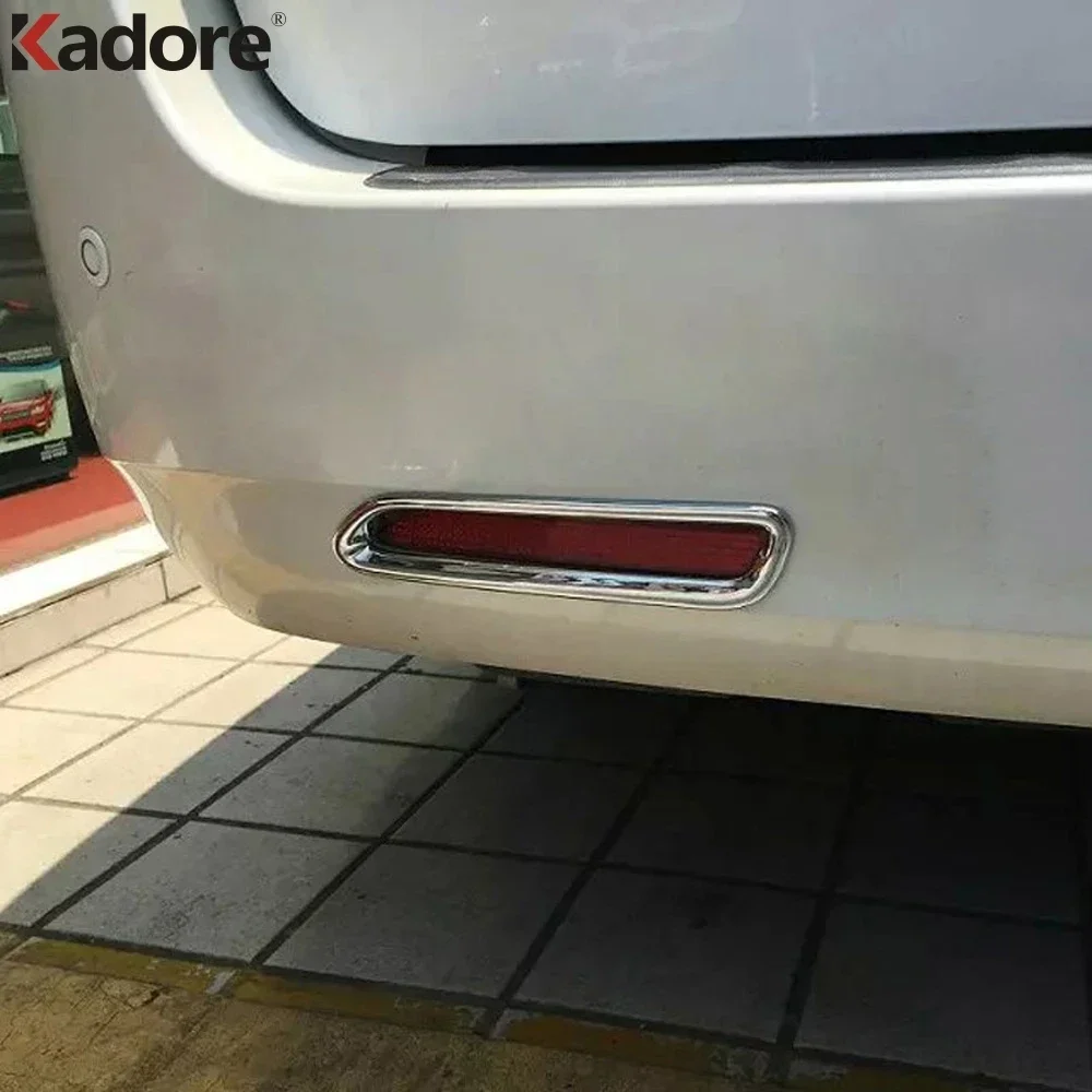 سيارة الخلفي الضباب الخفيف غطاء المصباح الكسوة لتويوتا سيينا 2010-2013 2014 2015 2016 2017 كروم الذيل فوجليت الحافة الزخارف اكسسوارات