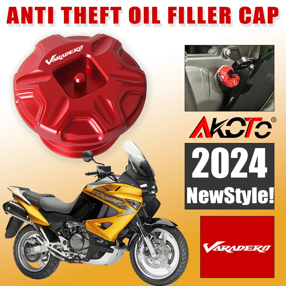 

Motorcycle Anti theft Oil Filler Cap Accessories Engine Oil Plug Cover For Honda Varadero XL1000 XL 1000 XL125