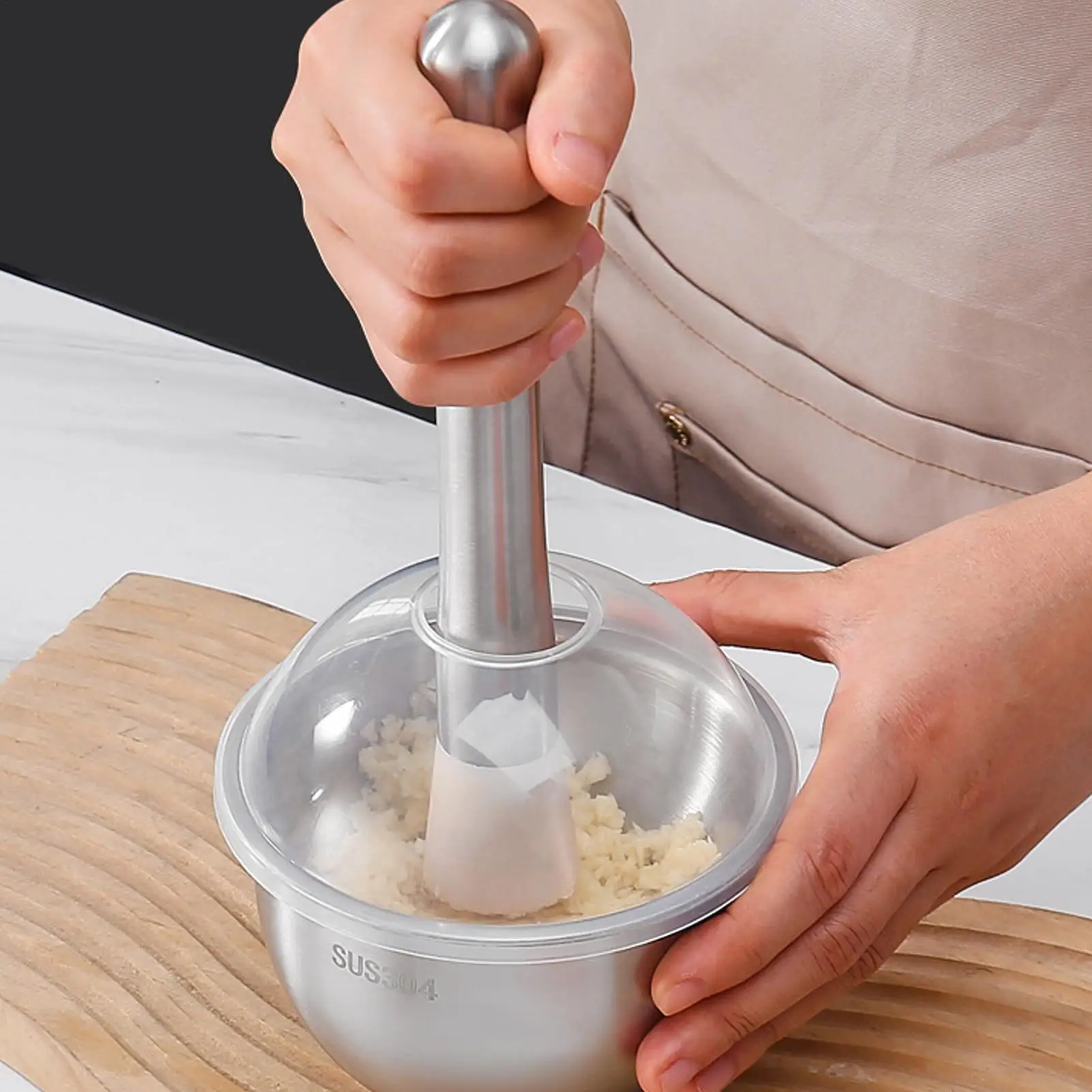 ガーリックミンサーツール手動フードクラッシャーハンドヘルドガ - Meal Prep Manual のレビューと価格