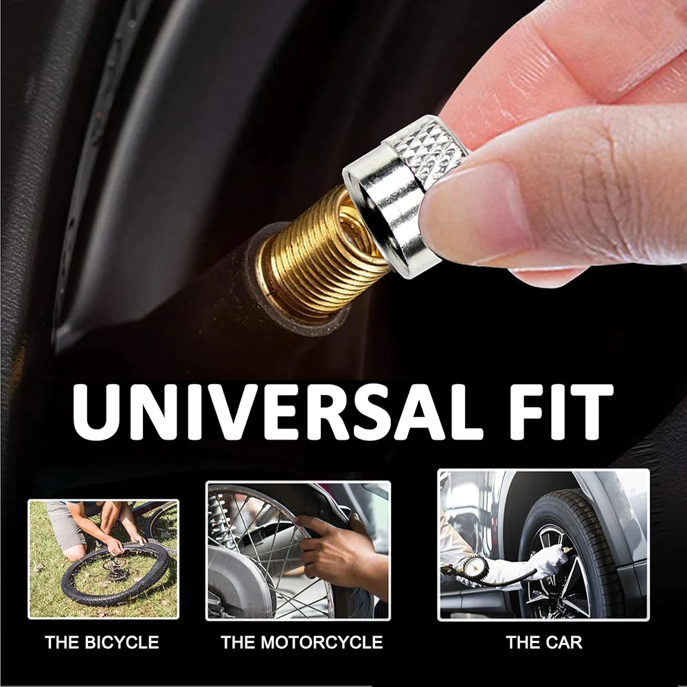 12Pcs 타이어 밸브 스템 캡, 고무 가스켓이있는 프리미엄 금속 황동 밸브 스템 캡, 타이어 밸브 방진 커버