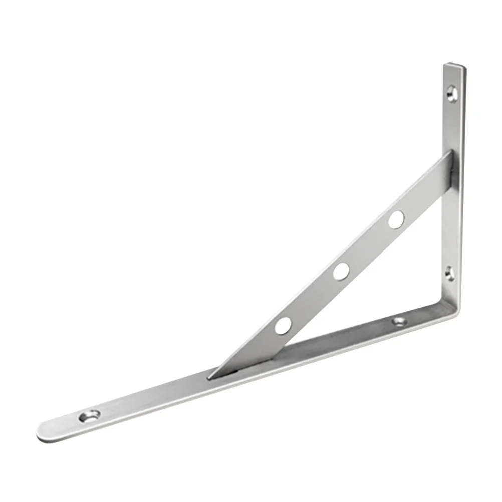 

12 Inch Stainless Steel Triangle Brackets Heavy Duty Wall Shelf Supports Sturdy Desk Board Storage For Home Kitchen Workshop