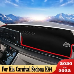 Car Dashboard Sun Shade Pad Instrument Platform Desk Non-slip Carpets Cover Mats For Kia Carnival Sedona KA4 2021-2024 2025 2026
