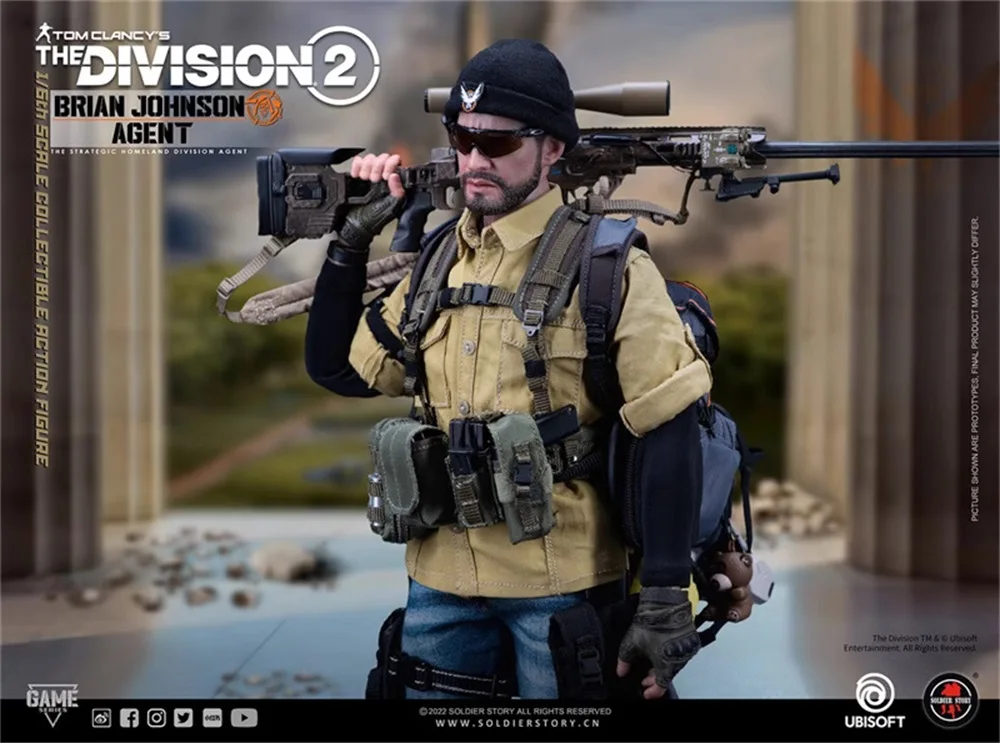 1/6 soldato erstory SSG-005 US. Player Game Division 2 Agent Man Johnson Deluxe Version Set completo Action Figure mobile per i fan