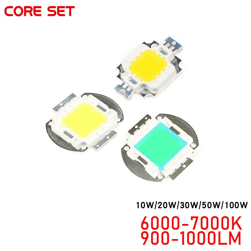 10W 20W 30W 50W 100W LED Chip Lamp Beads DC 9-12V 30-36V COB LED Chip Integrated Matrix Diode Beads for DIY Floodlight Spotlight