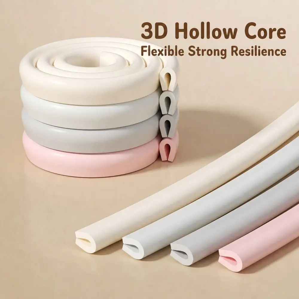 Baby Safety Edge Guard Strip NBR Easy Install Anti Collision Strip Shockproof Soft Furniture Corner Protector Coffee Table Edge