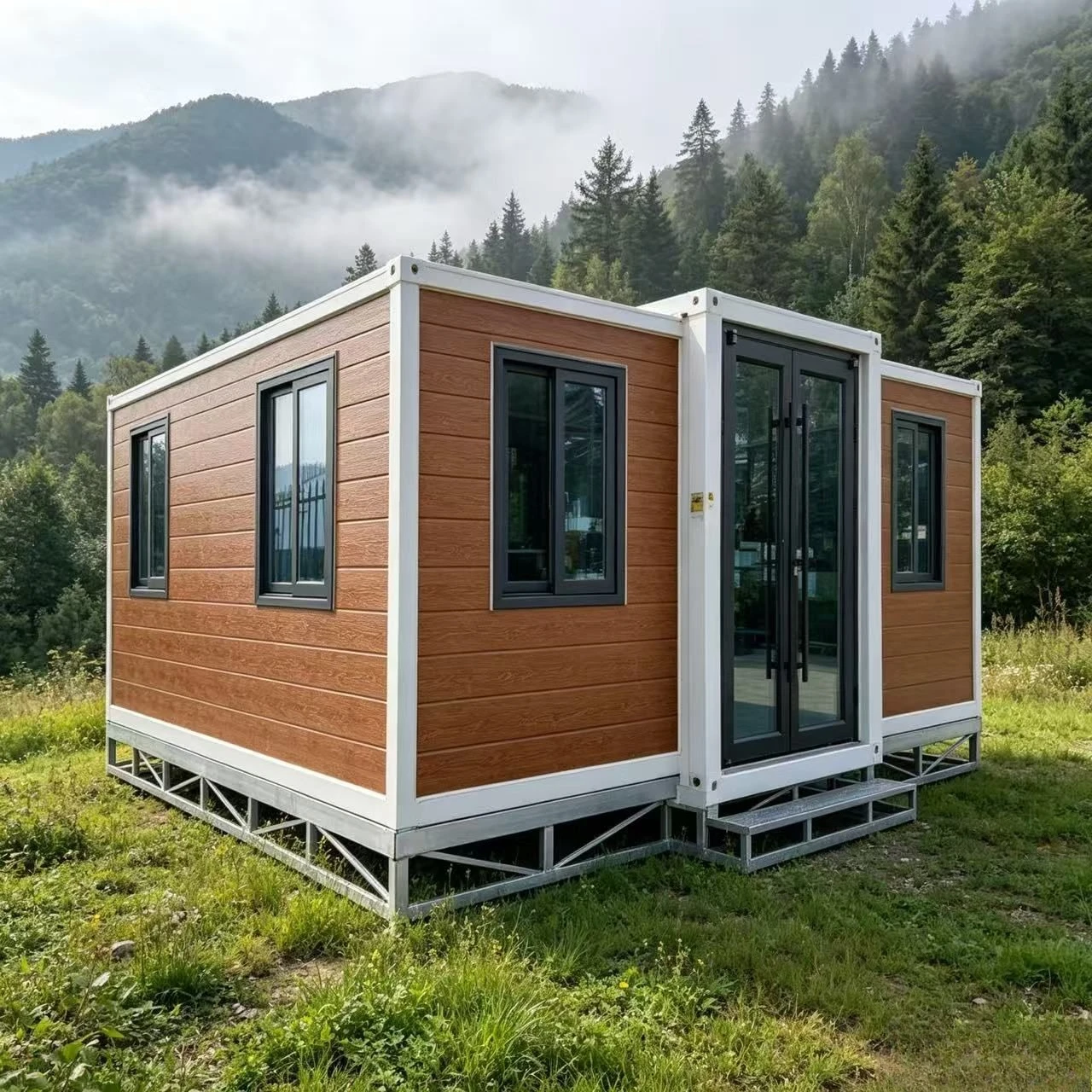 Portable Toilet, Mobile WC Cabin with Solar Ventilation System for Off Grid Outdoor Remote Location Sanitation