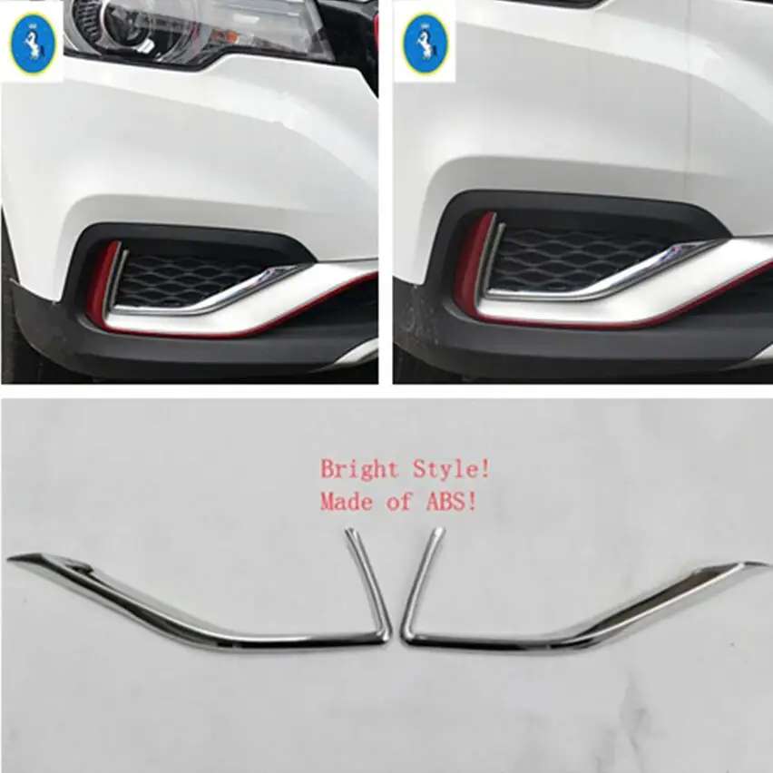 

Chrome Front Fog Lights Lamps Eyelid Eyebrow Decoration Overlay Strip Cover Trim For MG ZS 2018 - 2021 Accessories Car-styling