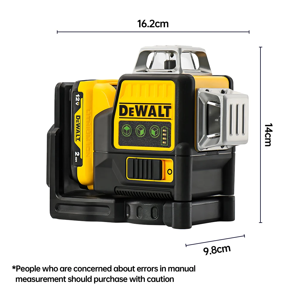 DEWALT DW089LG 12V Laser Level  12 Lines 3 Sides*360 Degree Self-Leveling Horizontal And Vertical Cross Line Construction Tools
