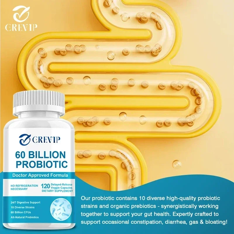 60 Billion Probiotics - Supports Healthy Digestion and The Immune System, Reduces Bloating and Acidity