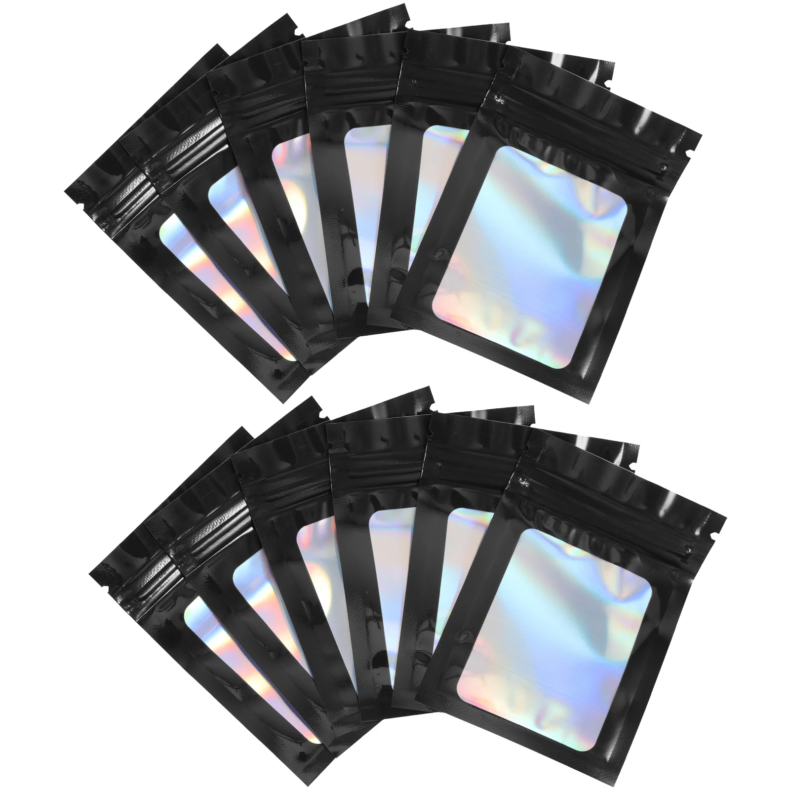 

100pcs Black 10x7cm Self Sealing Jewelry Bags Waterproof Dustproof Gift Packaging For Necklace Rings Pills Storage