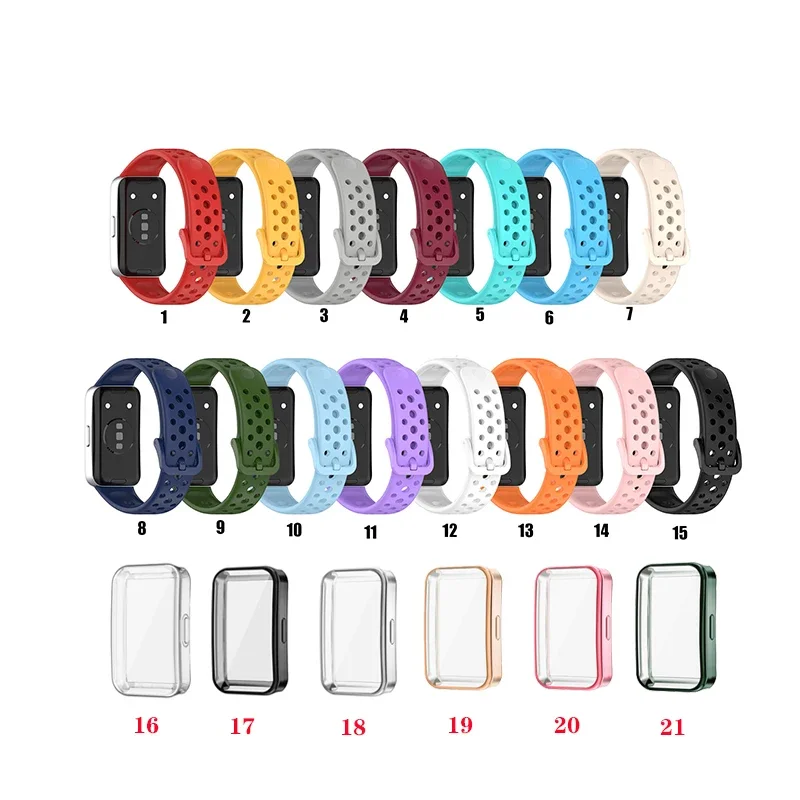 Soft Silicone Strap / TPU Case Cover For Huawei Band 9 / 8