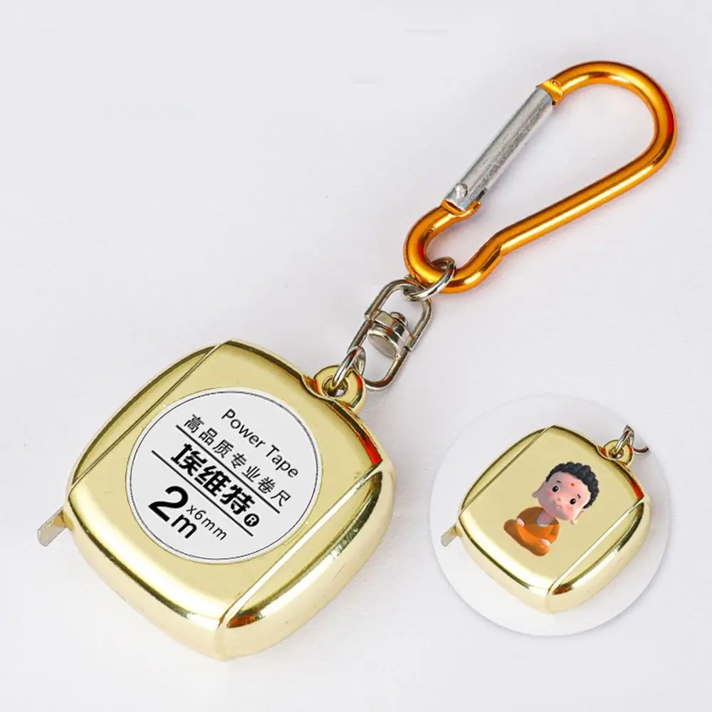 2M Keychain Tape Measure Retractable Ruler Multipurpose Mini Measuring Tool Measure Delicate Keychain Keyring Gift Ruler