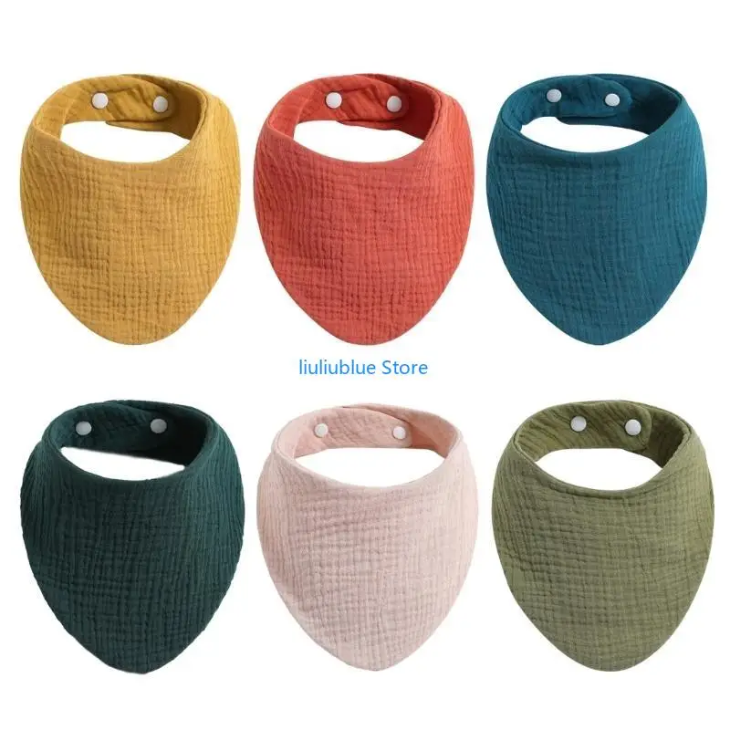 

Stylish Bandana Bibs for Boys and Girls Double-Layer Saliva Towel Nursing Bibs 62CF