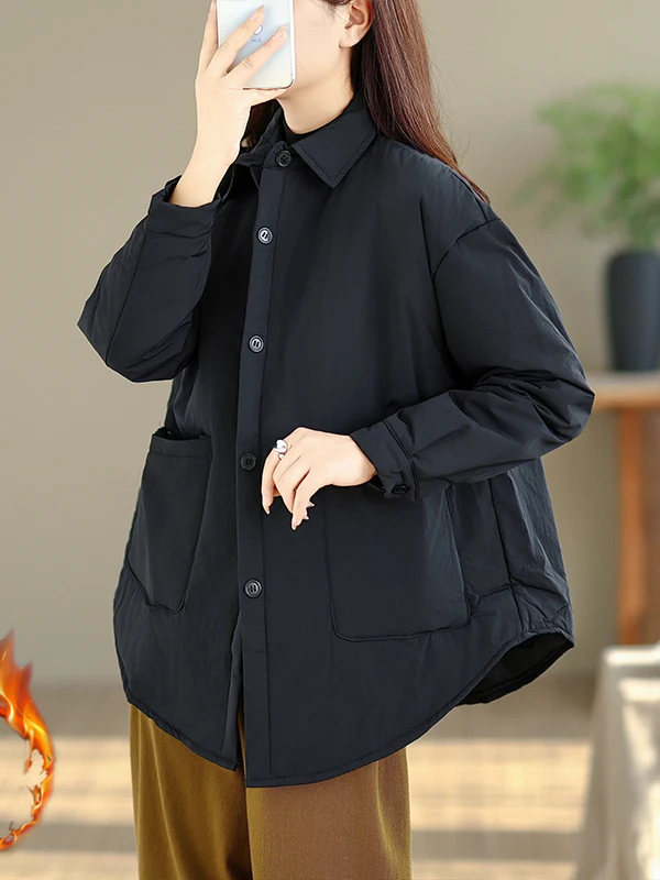 

Женская хлопковая куртка в стиле ретро, новинка 202, осень-зима, большие размеры, повседневная теплая цветная верхняя одежда, милая свободная посадка, длинный све