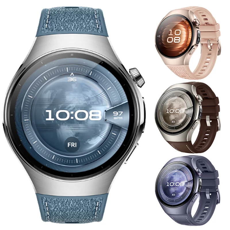 

Original Silicone Leather Strap for Huawei Watch 5 46MM No Gaps Rubber Band for Huawei Watch 5 42mm Quick release Button Band